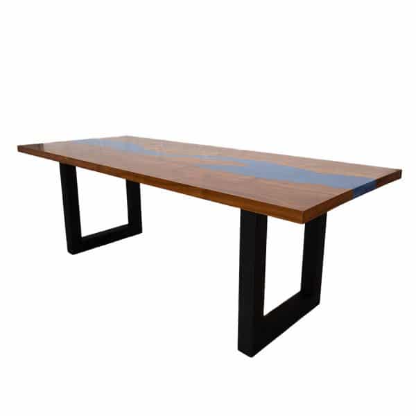 Teak & Home - Esstisch River Grey Epoxidharz